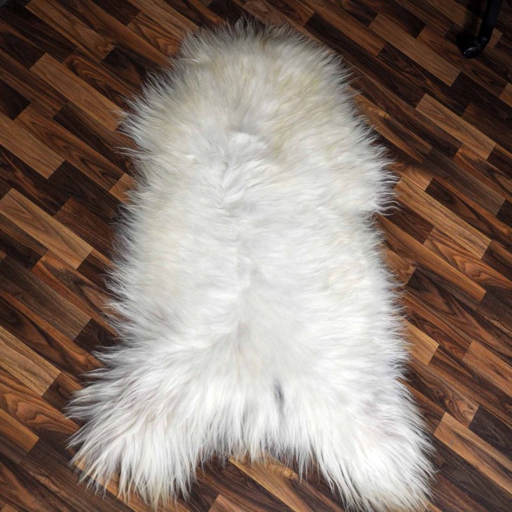 XXL ÖKO Island Schaffell creme weiß braun 120x70 Krampus #9204