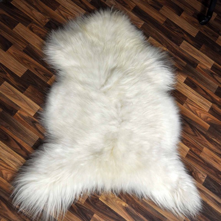 XXL ÖKO Island Schaffell creme weiß braun 125x80 Krampus #9205