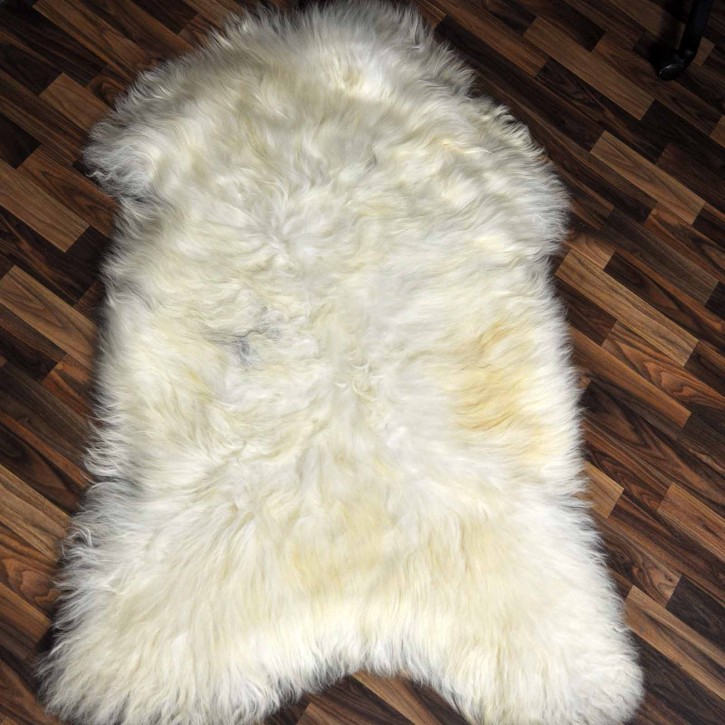 XXXL ÖKO Island Schaffell creme weiß braun 130x80 Krampus #9208