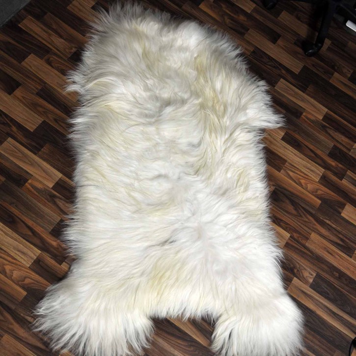 XXXL ÖKO Island Schaffell creme weiß braun 140x80 Krampus #9211