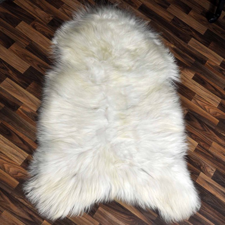 XXL ÖKO Island Schaffell creme weiß braun 125x80 Krampus #9216