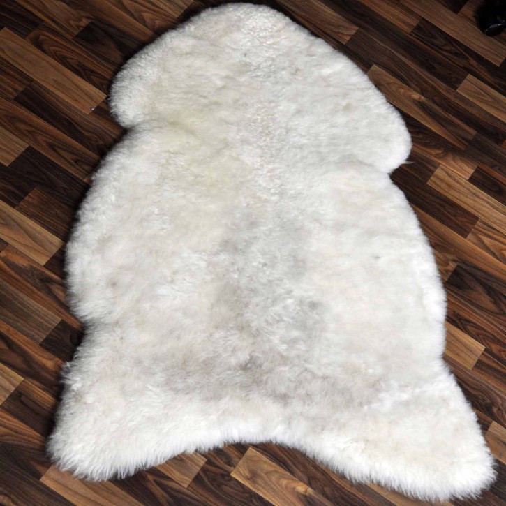XXL ÖKO Lammfell Schaffell Fell beige braun 120x80 geschoren #9234