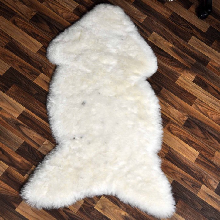 XXL ÖKO Lammfell Schaffell Fell beige braun 120x65 geschoren #9242