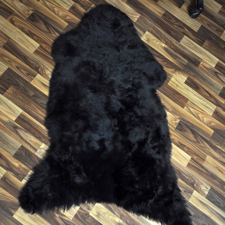 XL ÖKO Lammfell Schaffell Fell schwarzbraun 115x80 geschoren #9254