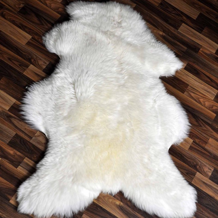 XXL ÖKO echtes Schaffell Lammfell weiß 120x75 Geschenk #9304