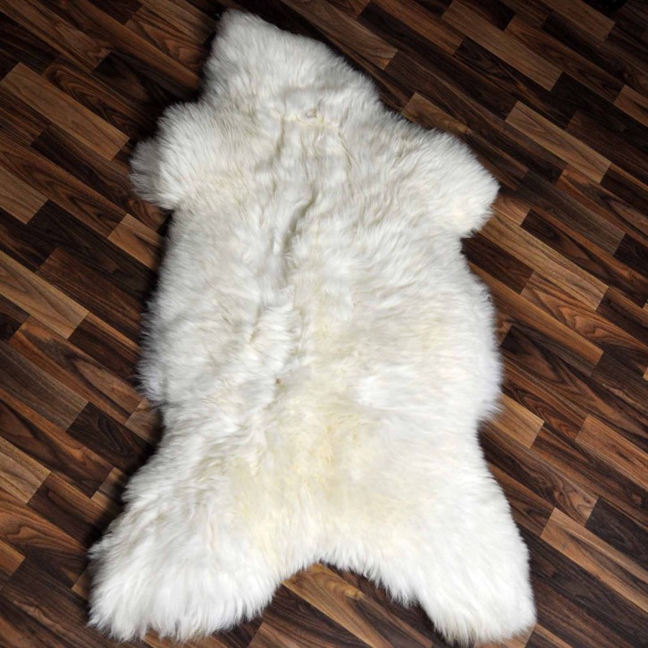XXL ÖKO echtes Schaffell Lammfell weiß 120x75 Stuhl Couch #9309