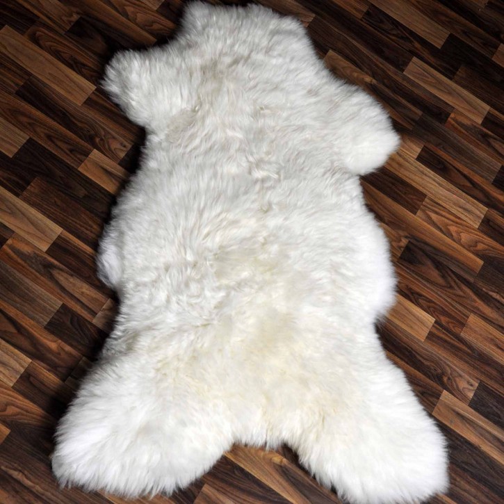 XXL ÖKO echtes Schaffell Lammfell weiß 125x85 Geschenk #9314