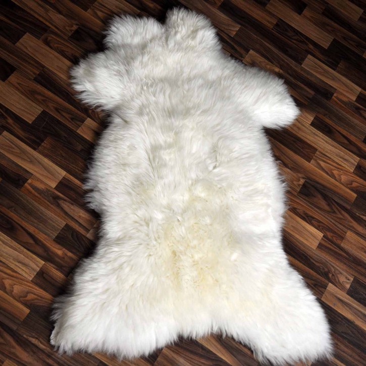 XXL ÖKO Schaffell Lammfell weiß 125x80 Sheepskin #9327