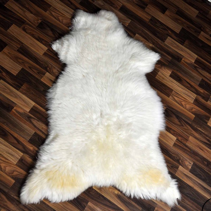 XXL ÖKO Schaffell Lammfell weiß 125x80 Sheepskin #9341