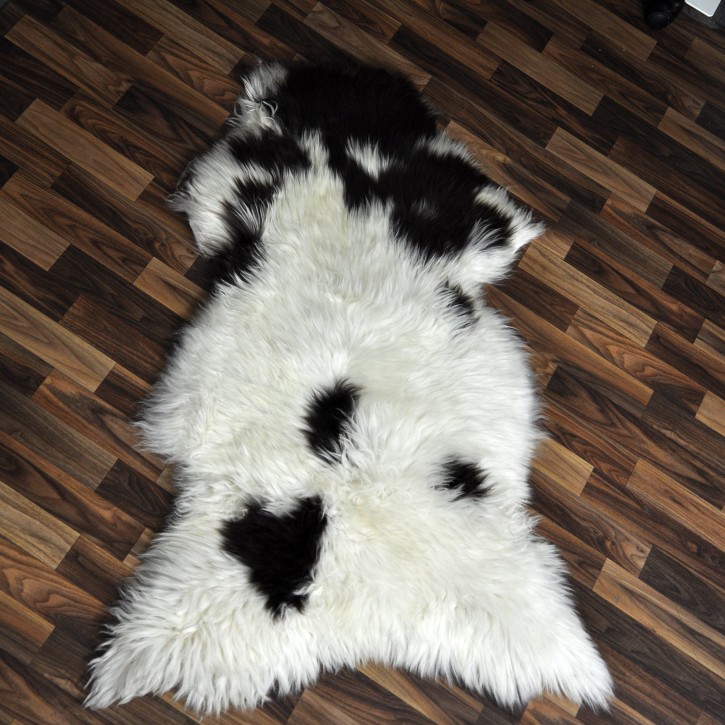 XXL ÖKO Schaffell Lammfell beige braun 125x80 Couch Auflage #9382