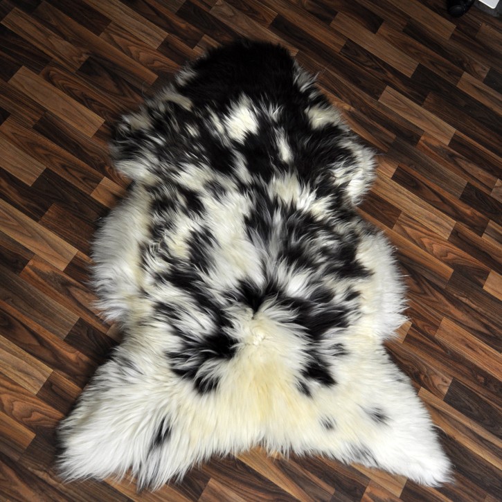 XXL ÖKO Schaffell Lammfell beige braun 125x85 Couch Auflage #9393