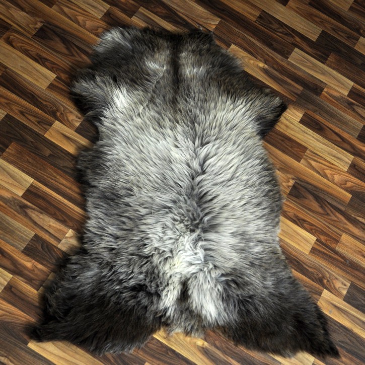 XL ÖKO Schaffell Lammfell beige braun 110x80 Couch Auflage #9397