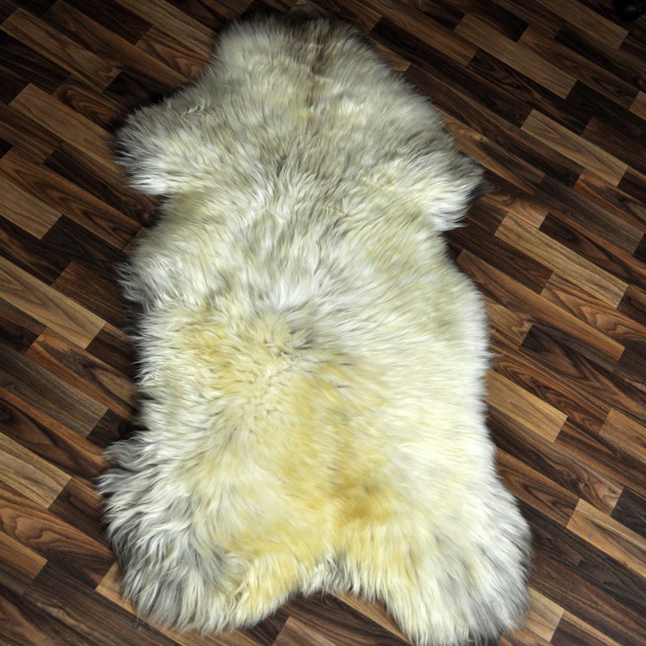 XXXL ÖKO Schaffell Lammfell beige braun 130x75 groß #9399