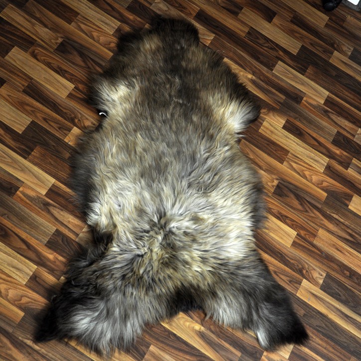 XXL ÖKO Schaffell Lammfell beige braun 125x85 Couch Auflage #9401