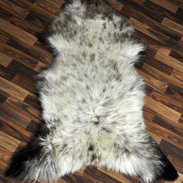 XXL ÖKO Schaffell Lammfell beige braun 125x80 Couch Auflage #9414