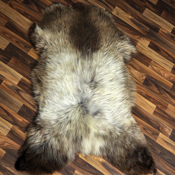 XL ÖKO Schaffell Lammfell beige braun 110x80 Couch Auflage #9421