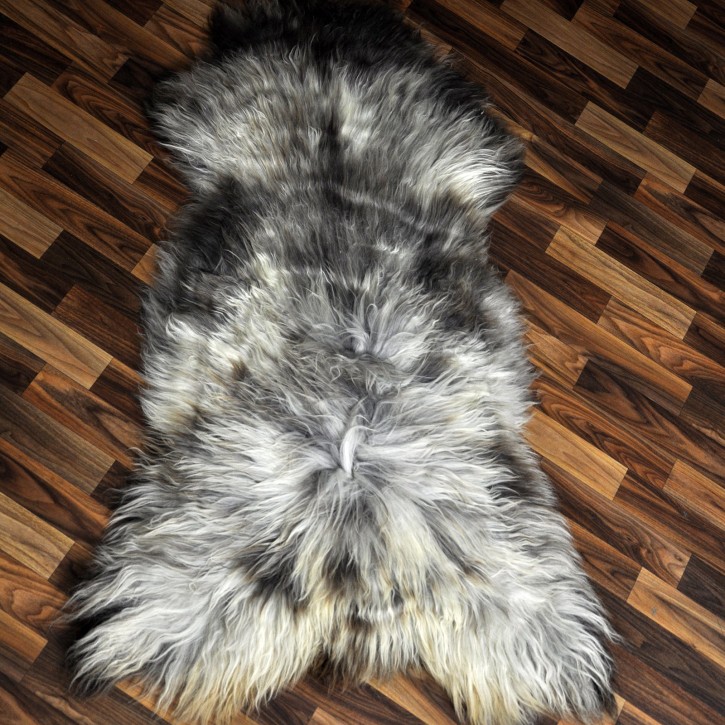 XXL ÖKO Schaffell Lammfell beige braun 125x80 Couch Auflage #9424