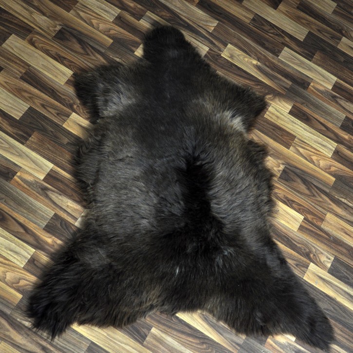 XXL ÖKO Schaffell Lammfell braun grau 120x85 Couch Auflage #9456