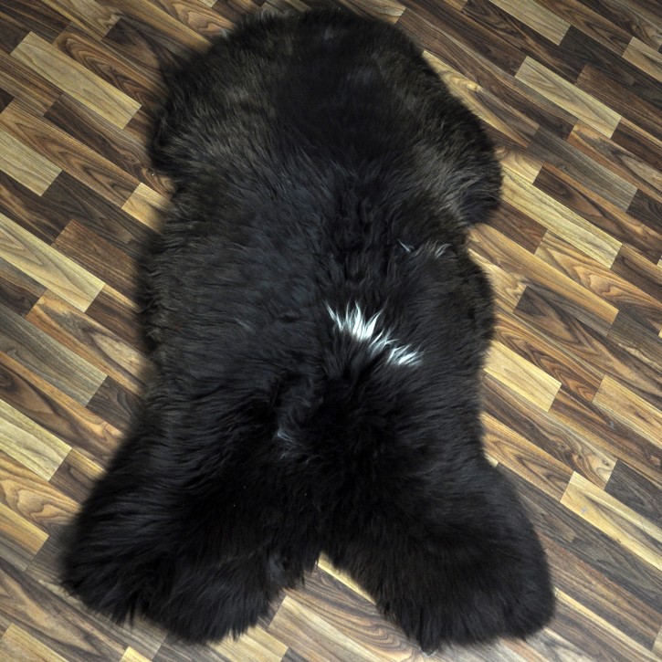 XXL ÖKO Schaffell Lammfell braun beige 125x80 Couch Auflage #9460