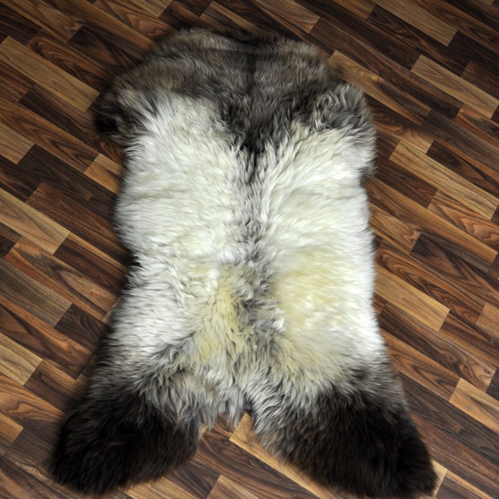 XXL ÖKO Schaffell Lammfell beige braun 115x75 Couch Auflage #9470