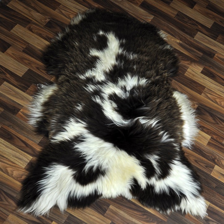 XXL ÖKO Schaffell Lammfell beige braun 125x85 Couch Auflage #9472