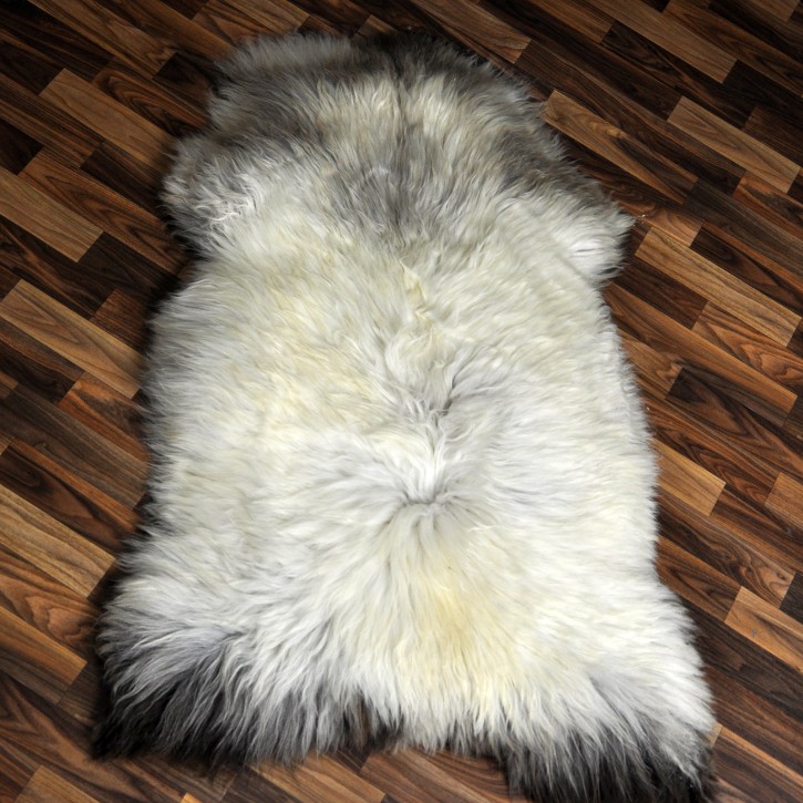 XXL ÖKO Schaffell Lammfell beige braun 125x85 Couch Auflage #9475