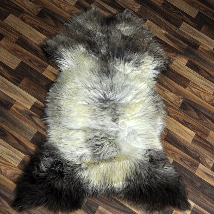 XXL ÖKO Schaffell Lammfell beige braun 120x80 Couch Auflage #9485