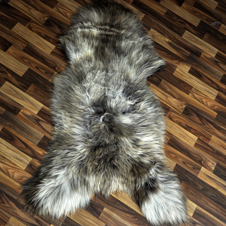 XXXL ÖKO Schaffell Lammfell beige braun 130x75 groß Kamin #9487