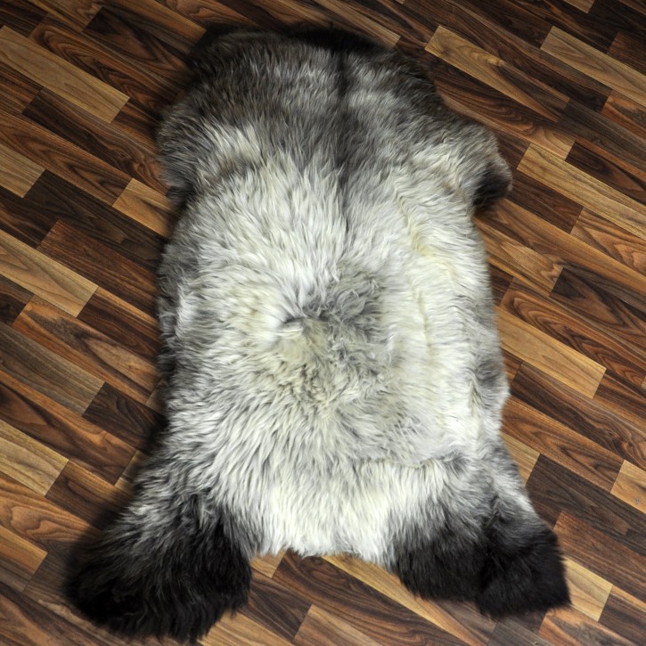 XL ÖKO Schaffell Lammfell beige braun 115x70 Couch Auflage #9491