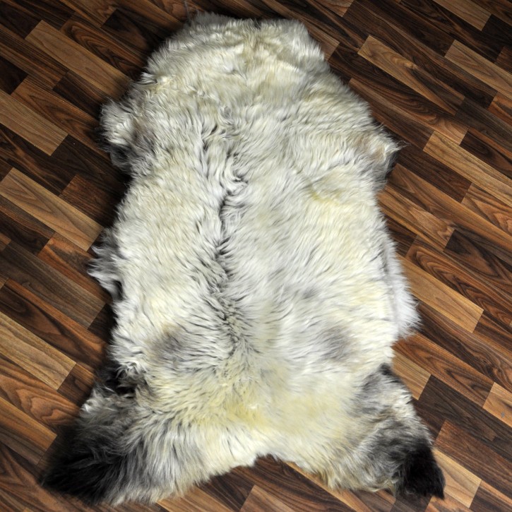 XL ÖKO Schaffell Lammfell beige braun 115x75 Couch Auflage #9499