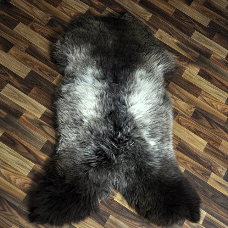 XXL ÖKO Schaffell Lammfell braun beige 125x80 Couch Auflage #9506