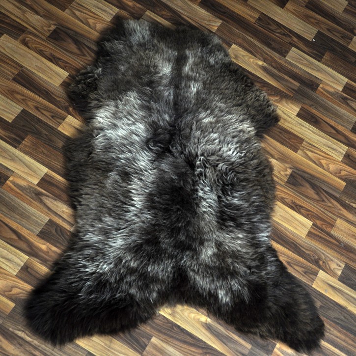 XXL ÖKO Schaffell Lammfell braun beige 120x80 Couch Auflage #9511