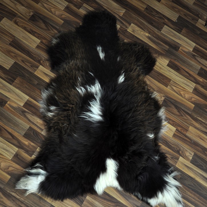 XXL ÖKO Schaffell Lammfell braun beige 120x80 Couch Auflage #9512