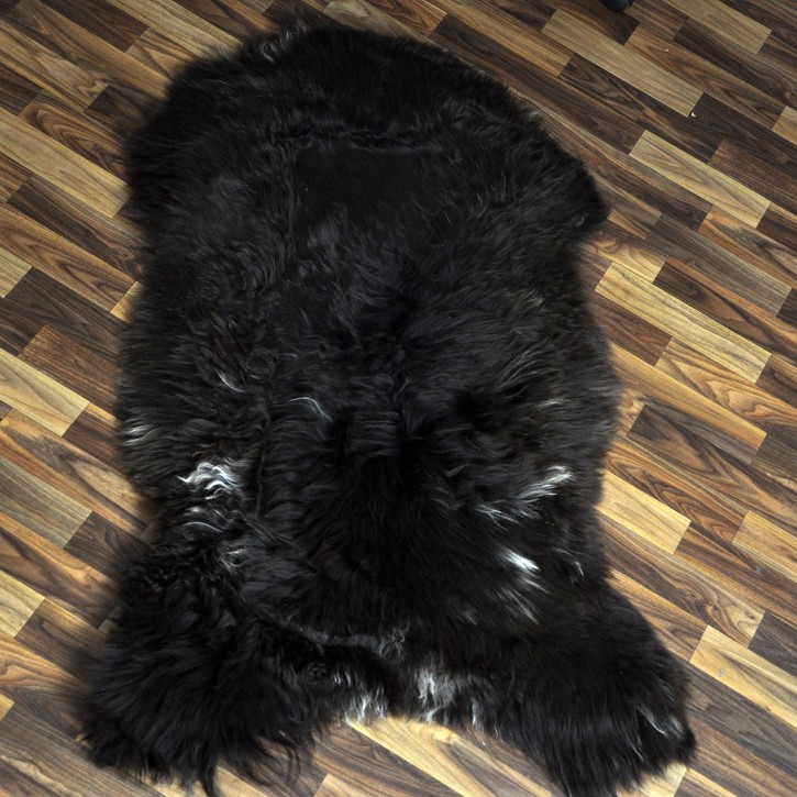 XXL ÖKO Schaffell Lammfell braun beige 125x80 Couch Auflage #9514