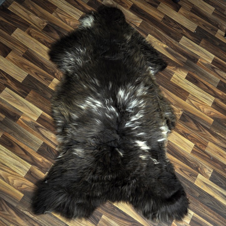 XXXL ÖKO Schaffell Lammfell braun beige 130x80 Couch Auflage #9515