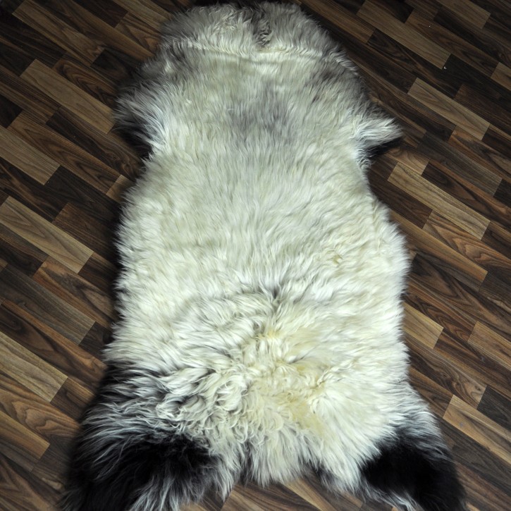 XXXL ÖKO Schaffell Lammfell beige braun 135x85 groß Kamin #9526