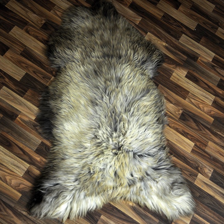 XXXL ÖKO Schaffell Lammfell beige braun 130x80 groß Kamin #9527