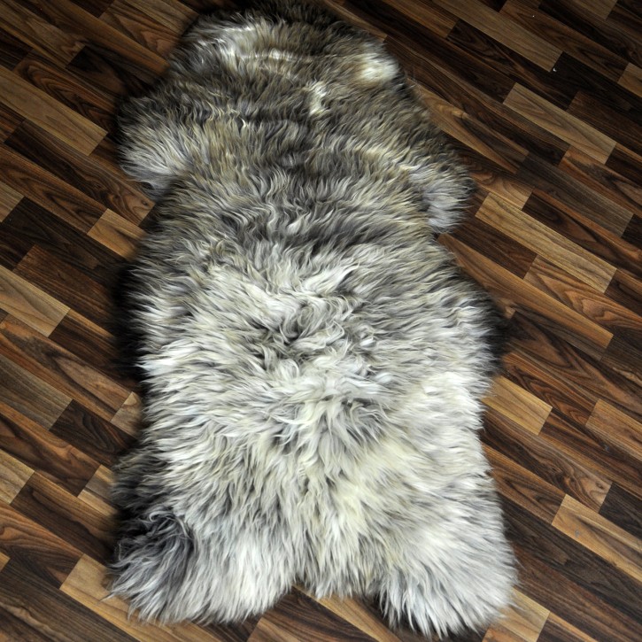 XXL ÖKO Schaffell Lammfell beige braun 125x70 Couch Auflage #9531