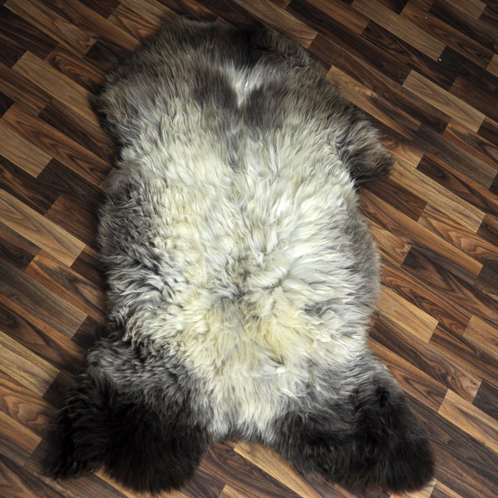 XXL ÖKO Schaffell Lammfell beige braun 120x80 Couch Auflage #9540