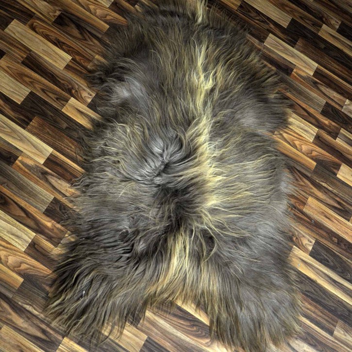 XXXL ÖKO Island Schaffell Lammfell rost braun 130x80 Krampus #9703