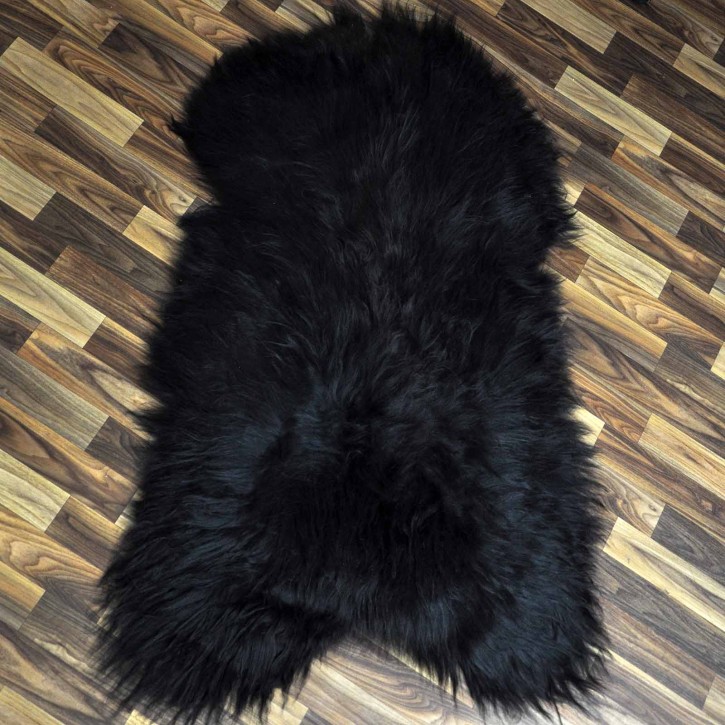 XXL Island Schaffell schwarzbraun 125x75 Lammfell Teppich #9838