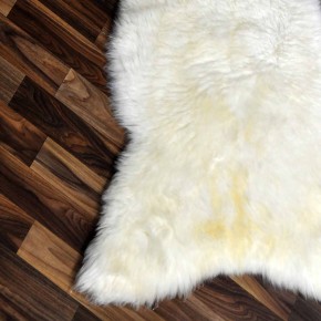 Echtes Schaffell Lammfell weiß 100x65 Teppich Pelz #2053