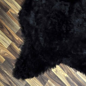 Echtes Lammfell Schaffell Fell schwarzbraun grau 120x90 geschoren #2196
