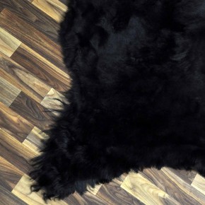 Echtes Lammfell Schaffell Fell schwarz 120x80 geschoren #2199