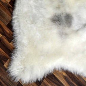 Echtes Lammfell Schaffell beige schwarzbraun 110x80 geschoren #2208