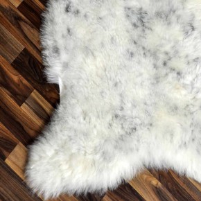 Echtes Lammfell Schaffell beige schwarzbraun 115x80 geschoren #2209