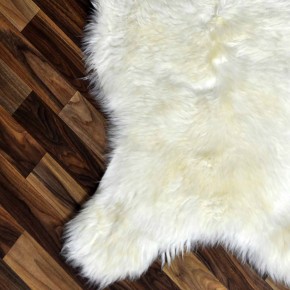 Echtes Schaffell Lammfell beige 105x65 Teppich Pelz #2252