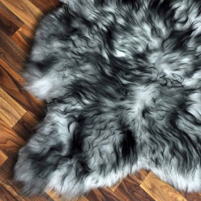 Island Schaffell grau schwarz geflammt 105x80 Couch Fell #2274