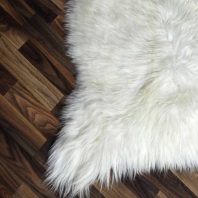 Echtes Schaffell Lammfell creme weiss braun 115x75 Sale #2418