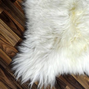 Echtes Schaffell Lammfell creme weiss braun 115x75 Sale #2419